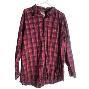 Wrangler Wrinkle Resist plaid long sleeve button down shirt Sz 3XLT